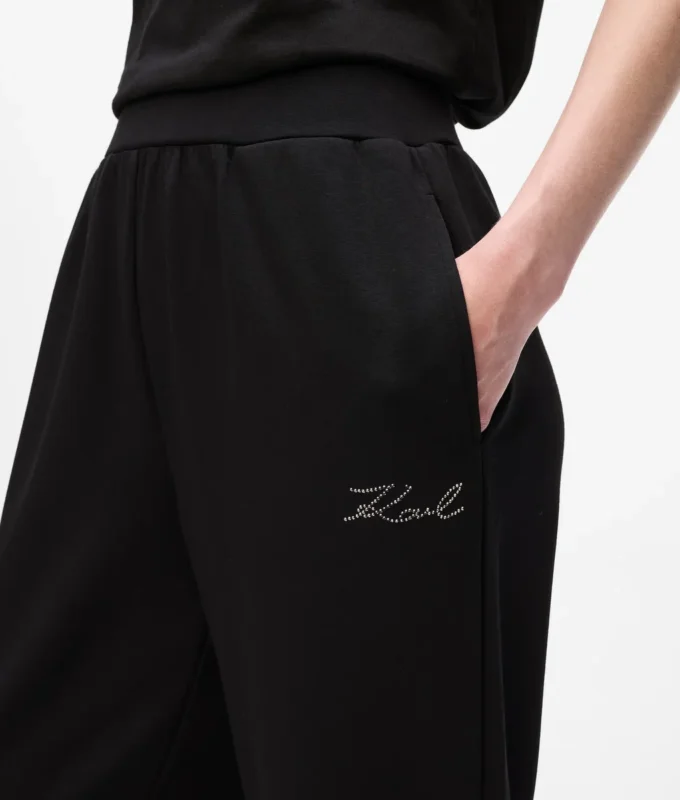 Sweatpants med rhinestones
