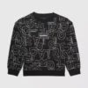 Sweatshirt med allover-print til drenge