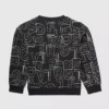 Sweatshirt med allover-print til drenge