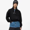 Sweatshirt med halv lynlås