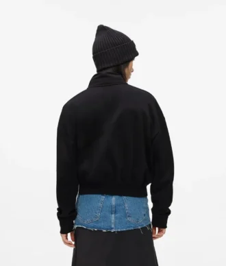 Sweatshirt med halv lynlås