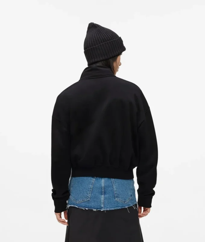Sweatshirt med halv lynlås