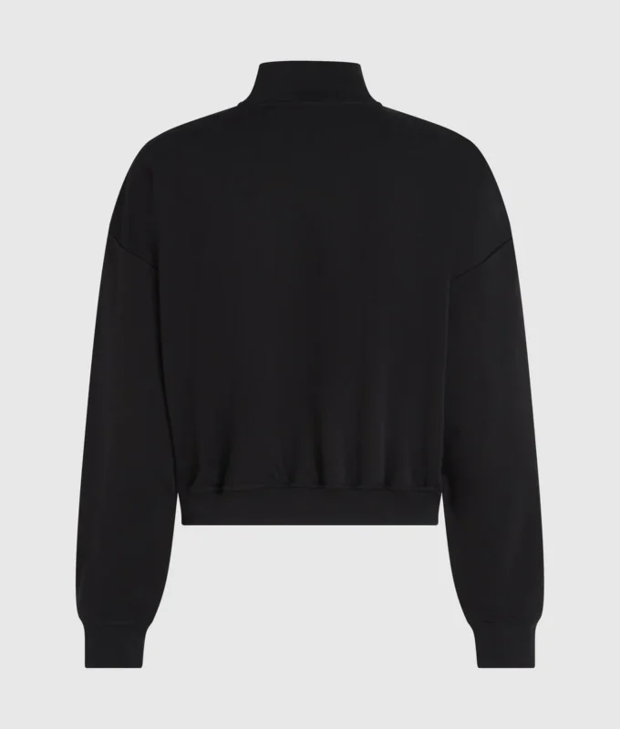 Sweatshirt med halv lynlås