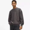 Sweatshirt med indersiden udad