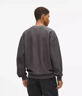 Sweatshirt med indersiden udad
