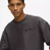 Sweatshirt med indersiden udad