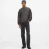Sweatshirt med indersiden udad