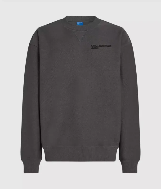 Sweatshirt med indersiden udad