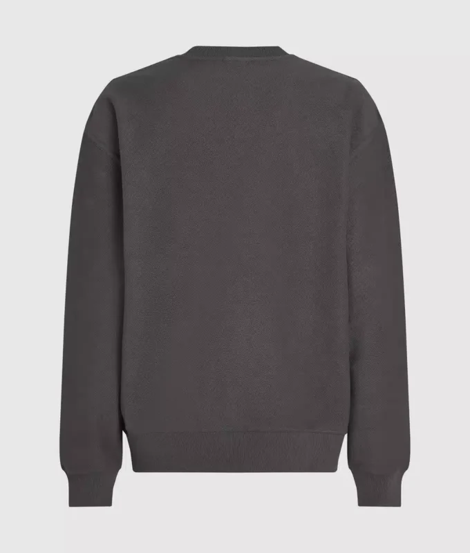 Sweatshirt med indersiden udad