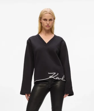 Sweatshirt med karakteristisk kant