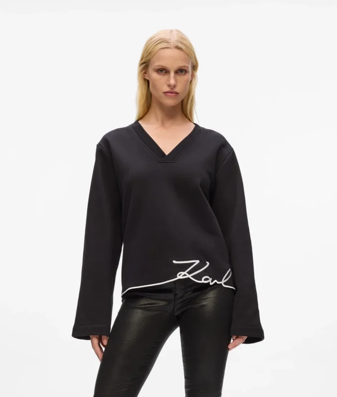 Sweatshirt med karakteristisk kant