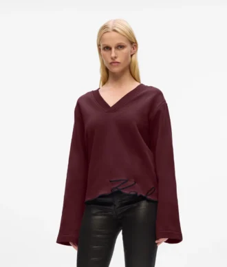 Sweatshirt med karakteristisk kant