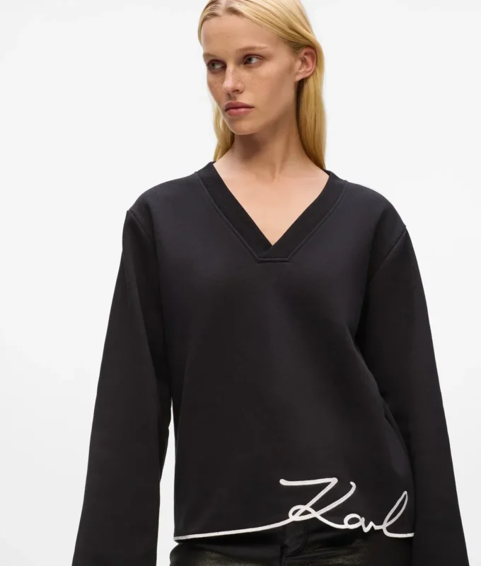 Sweatshirt med karakteristisk kant