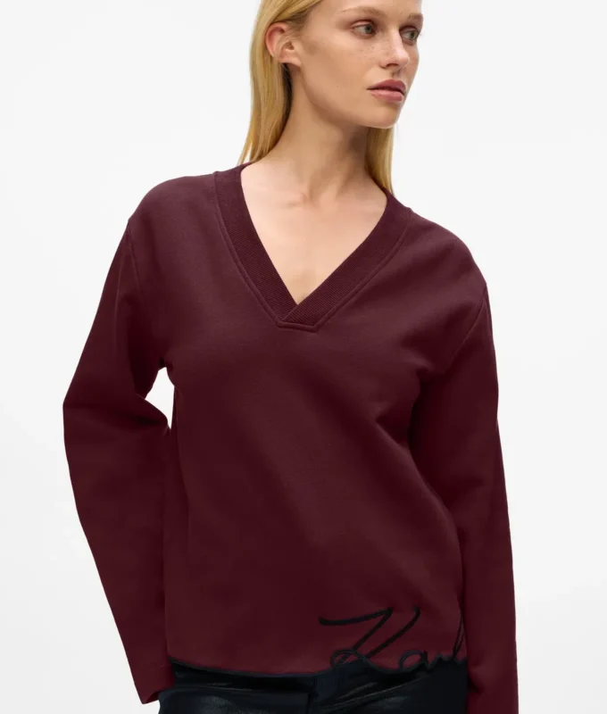 Sweatshirt med karakteristisk kant