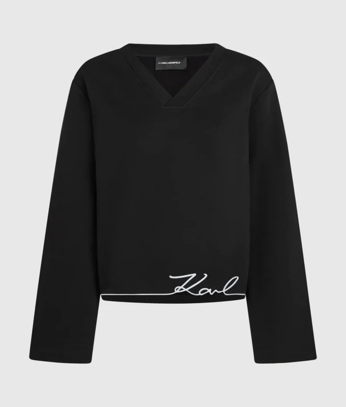 Sweatshirt med karakteristisk kant