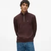 Sweatshirt med kvart lynlås