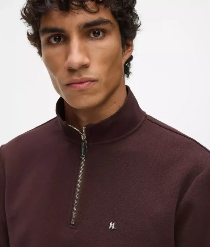Sweatshirt med kvart lynlås