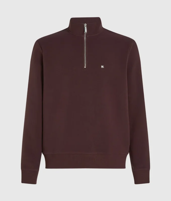 Sweatshirt med kvart lynlås