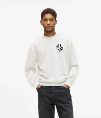 Sweatshirt med monogram-patch