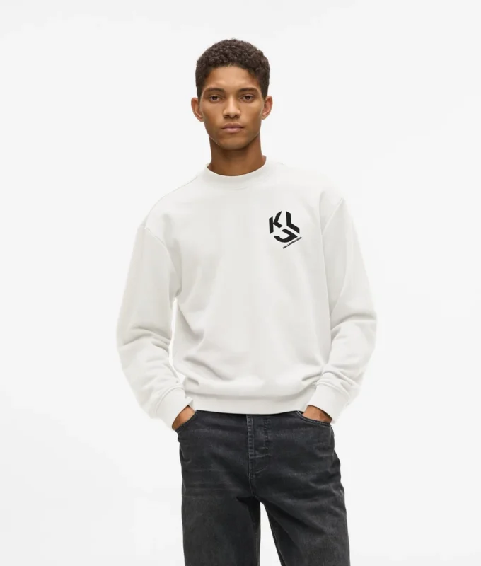 Sweatshirt med monogram-patch