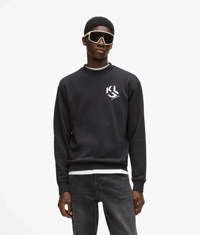 Sweatshirt med monogram-patch