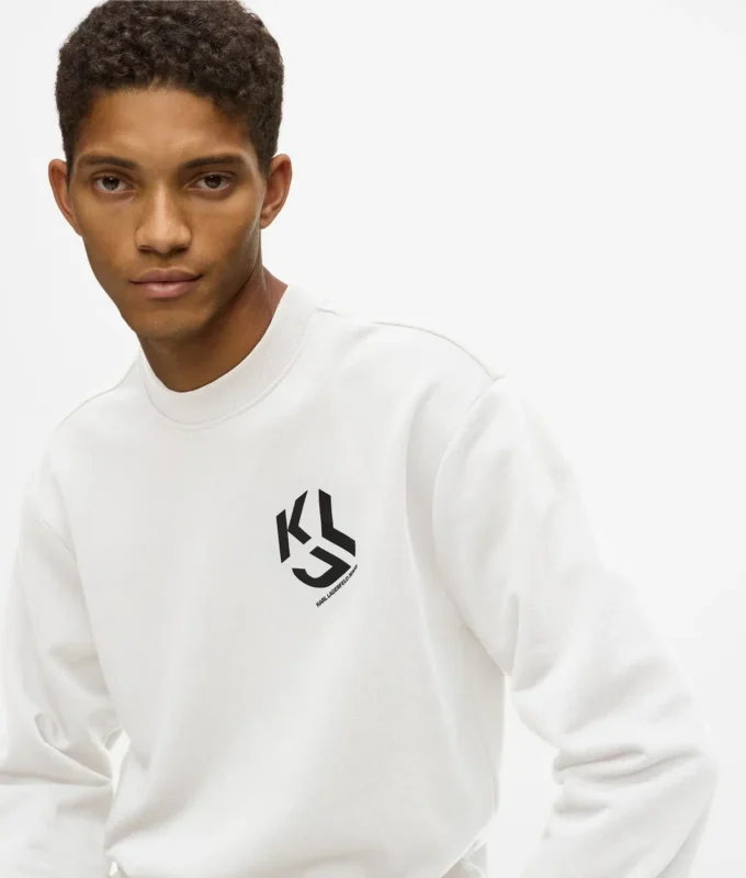Sweatshirt med monogram-patch