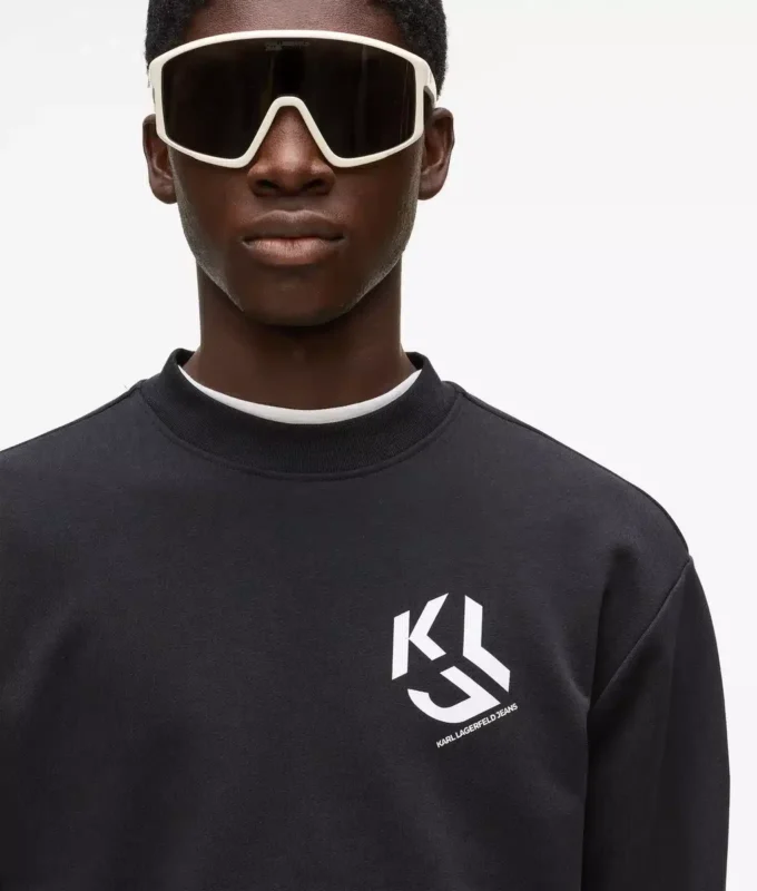 Sweatshirt med monogram-patch