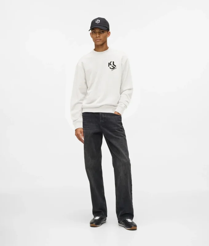 Sweatshirt med monogram-patch