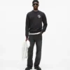 Sweatshirt med monogram-patch