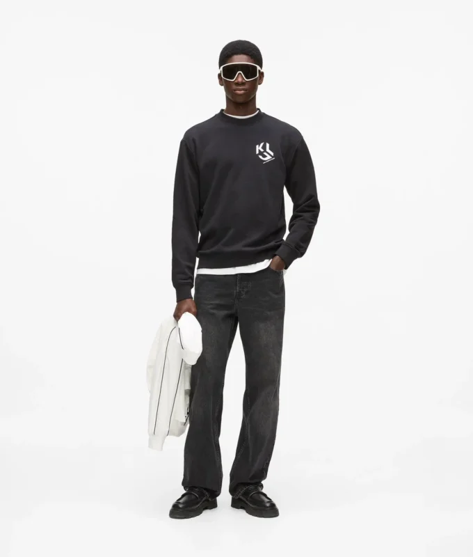 Sweatshirt med monogram-patch