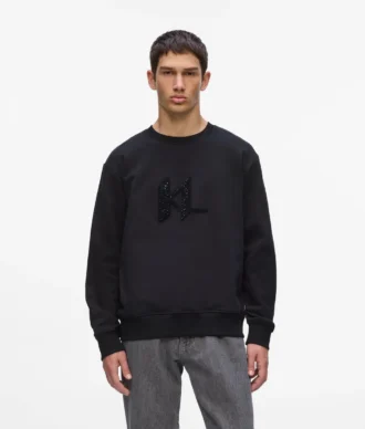 Sweatshirt med pailletmonogram