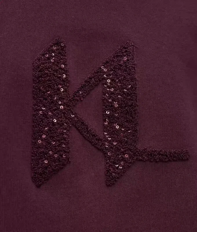 Sweatshirt med pailletmonogram