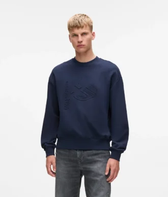Sweatshirt med præget monogram