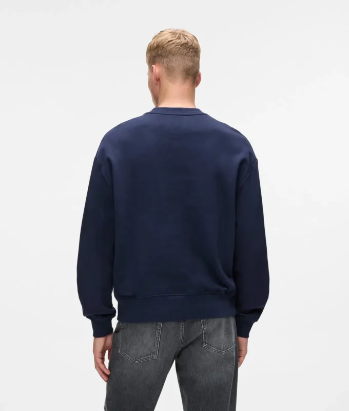 Sweatshirt med præget monogram