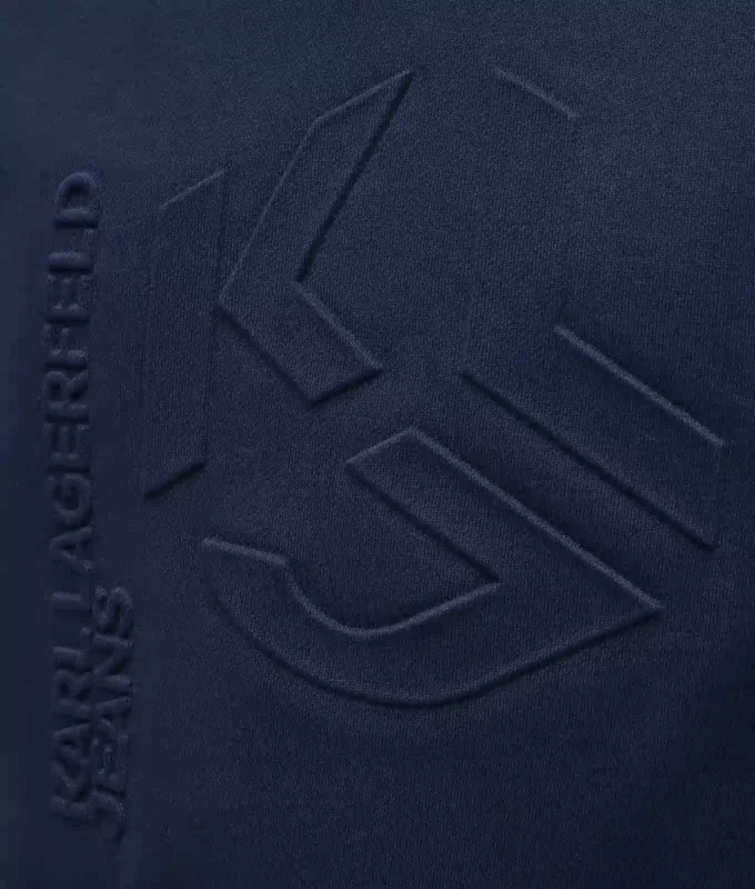 Sweatshirt med præget monogram