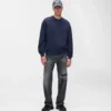 Sweatshirt med præget monogram