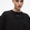 Sweatshirt med rhinestones