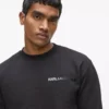 Sweatshirt med rund hals og fløjlslogo