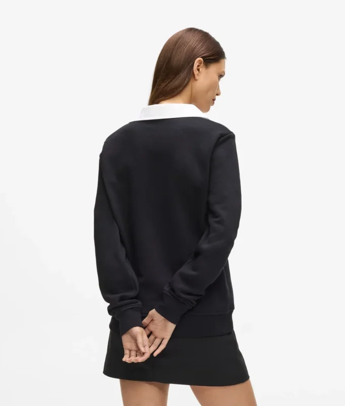 Sweatshirt med signaturkrave