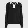 Sweatshirt med signaturkrave