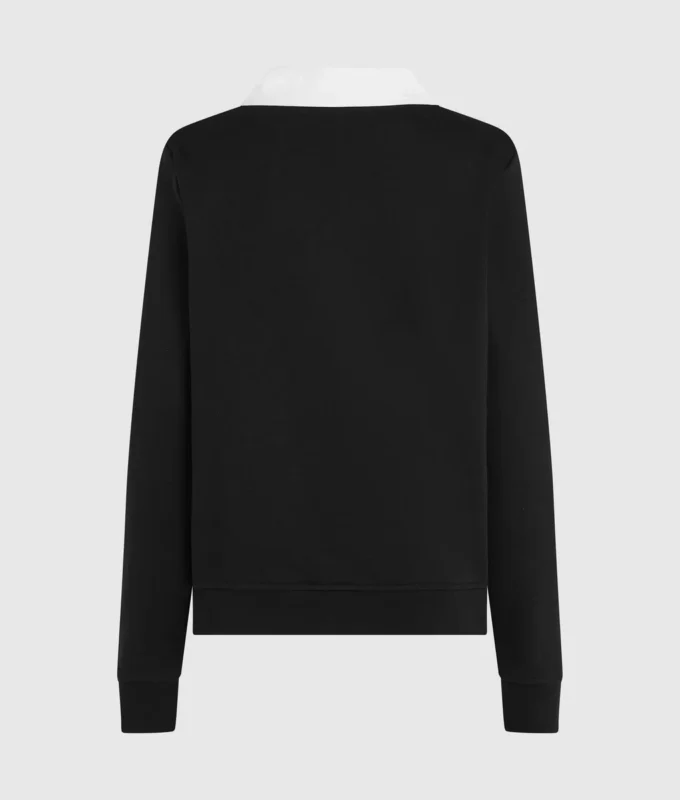 Sweatshirt med signaturkrave