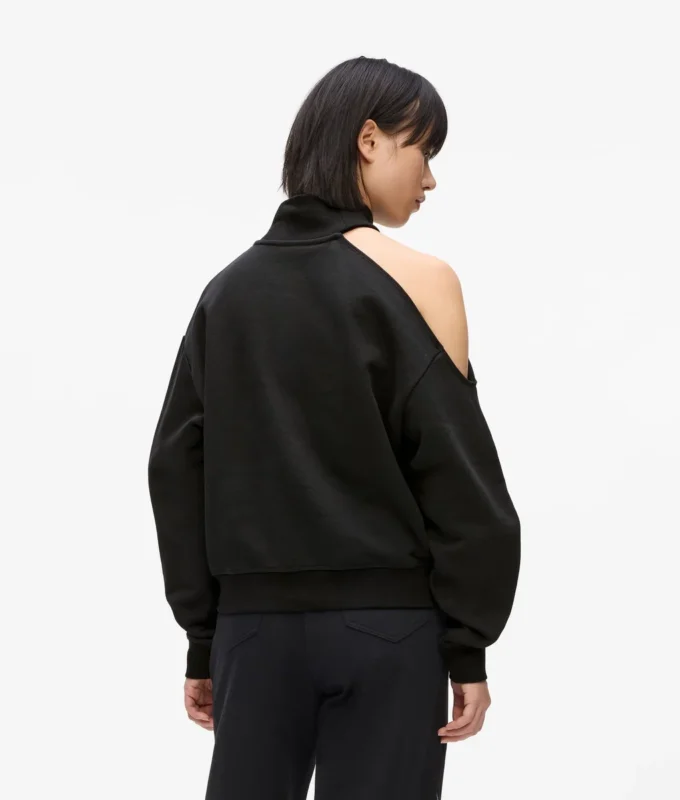 Sweatshirt med udskæring