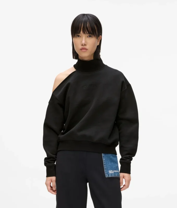 Sweatshirt med udskæring