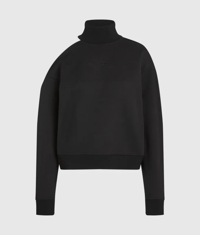 Sweatshirt med udskæring