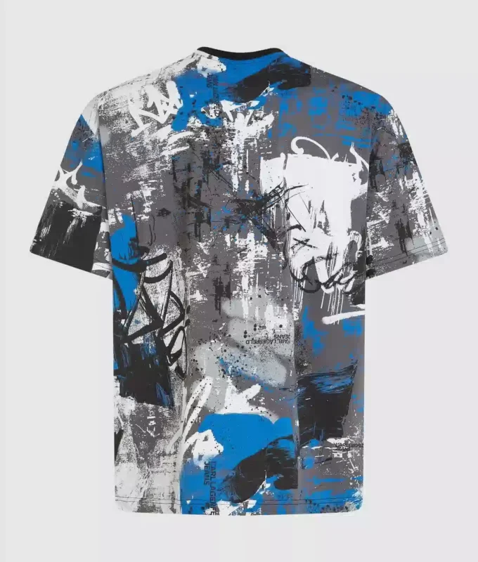T-shirt med all-over malingseffekt