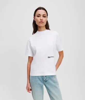 T-SHIRT MED BLOMSTERPRINT