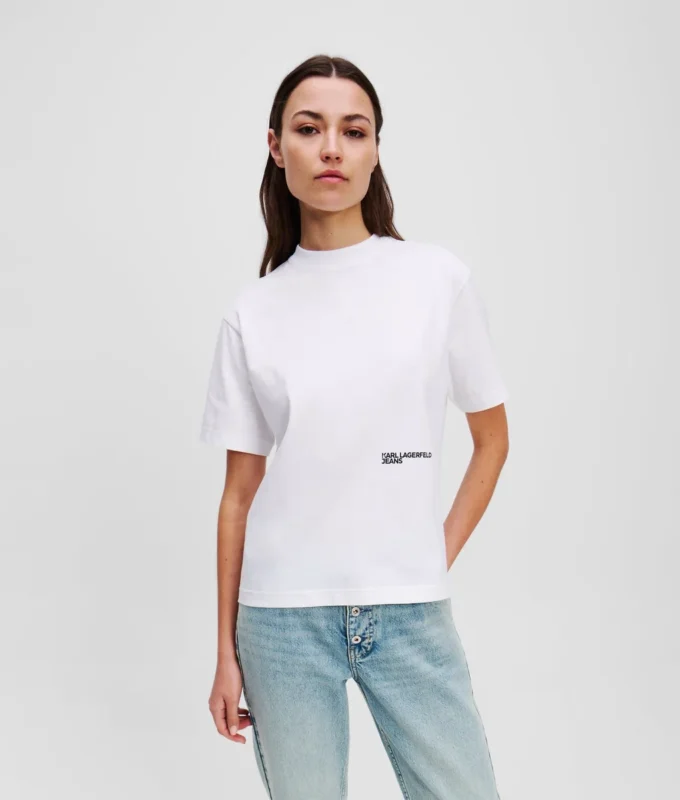 T-SHIRT MED BLOMSTERPRINT
