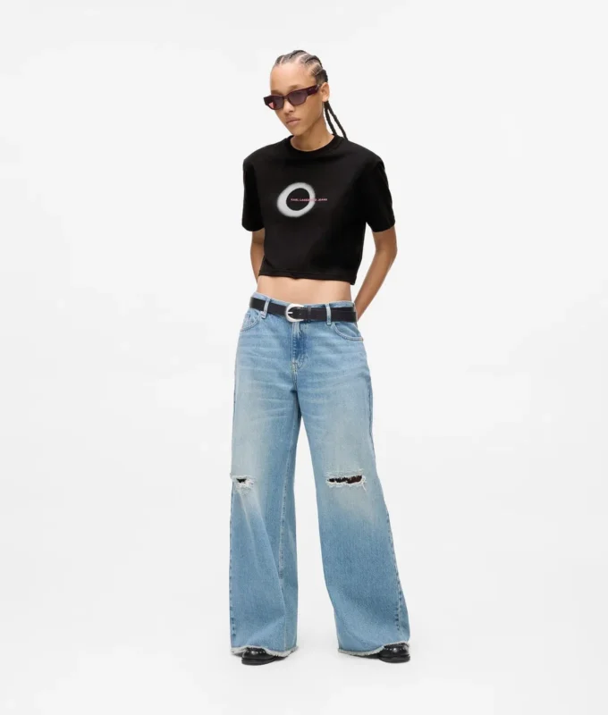T-shirt med firkantet eclipse-logo