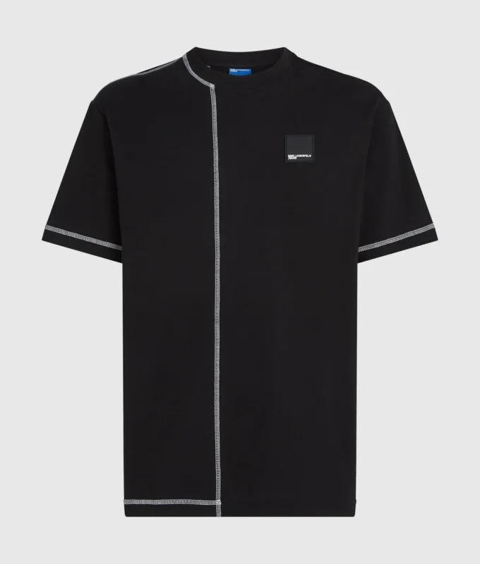 T-shirt med kontrastsyninger