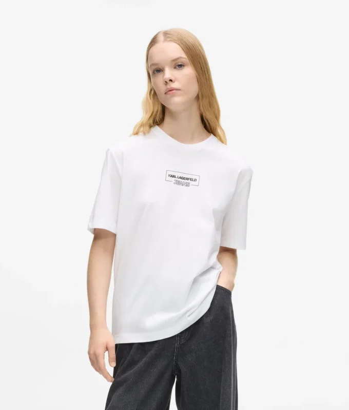 T-shirt med konturlogo